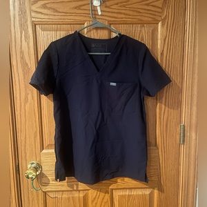 Figs Scrub Top Navy Small